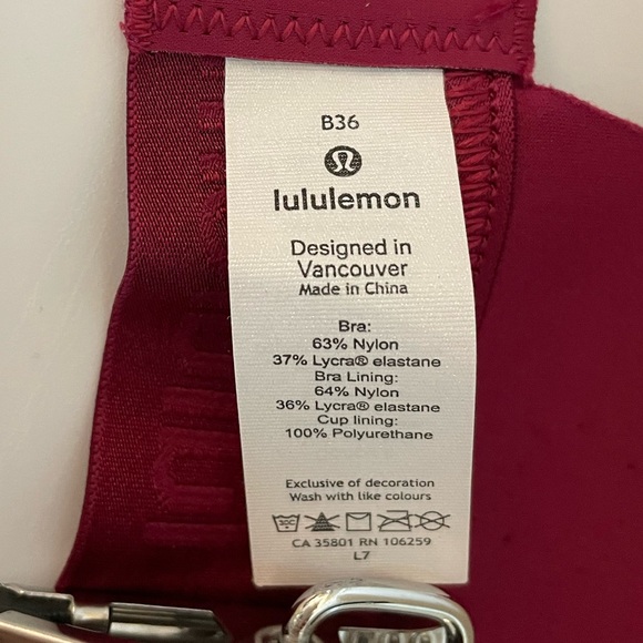 Lululemon Fine Form Bra Star Ruby Size 36B - Picture 11 of 12